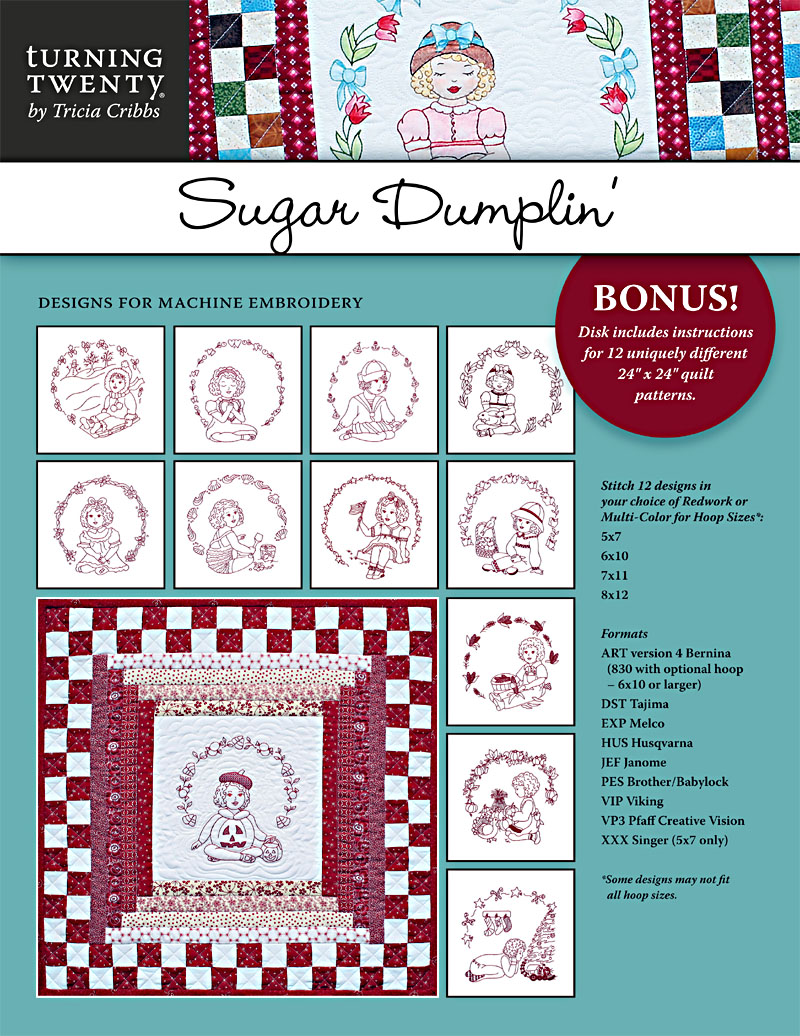Sugar Dumplin Collection Machine Embroidery CD<br>
